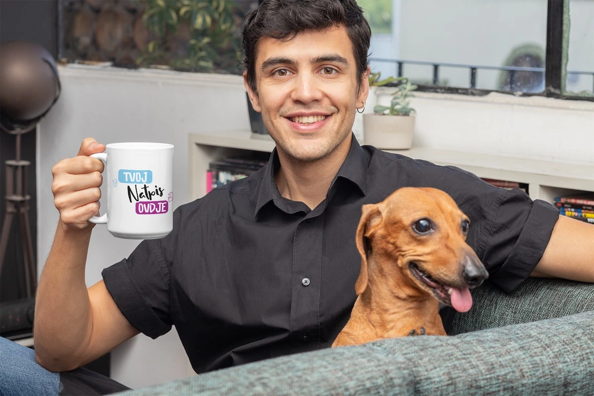 Šalica s imenom i fotografijom psa - puppynator.hr